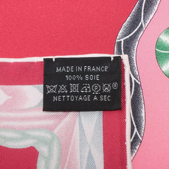 HERMES Red Scarf - Picture 6 of 6
